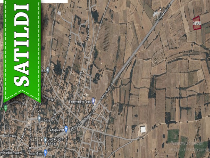 Kırklareli Pehlivanköy Kurtuluş Köyünde Satılık Arsa , 244 m2  Hisseli 