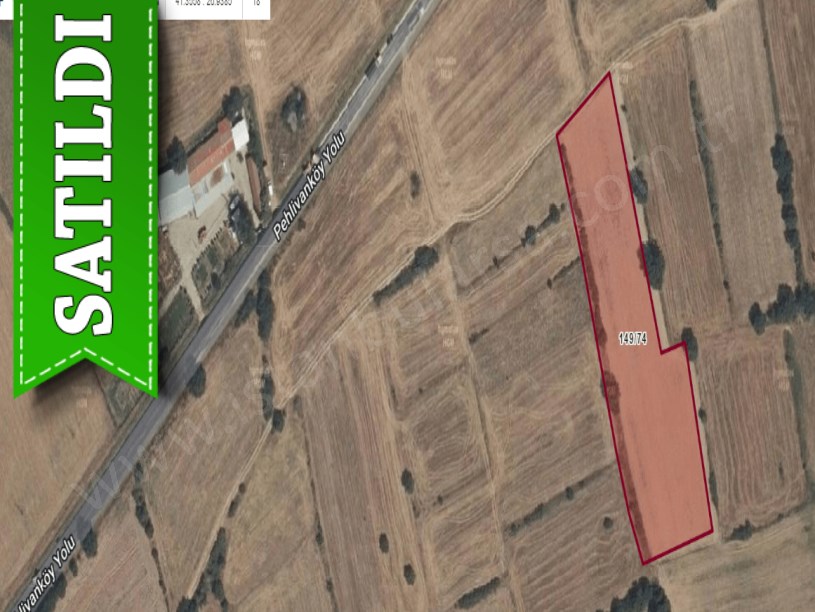 Kırklareli Pehlivanköy Kurtuluş Köyünde Satılık Arsa , 363 M2 Hisseli Yolu Var