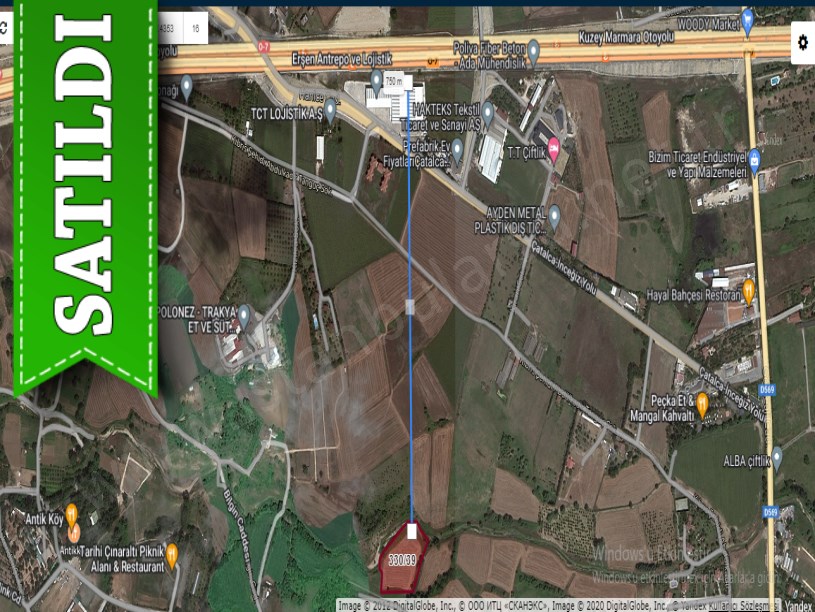 Çatalca Kaleiçi Mah Satılık Arsa , 637 m2  Yolu Var Evlerin Yakını 