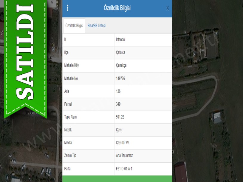 Çatalca Çanakçada Satılık Arsa , 591 M2 Müstakil Yolu Var 
