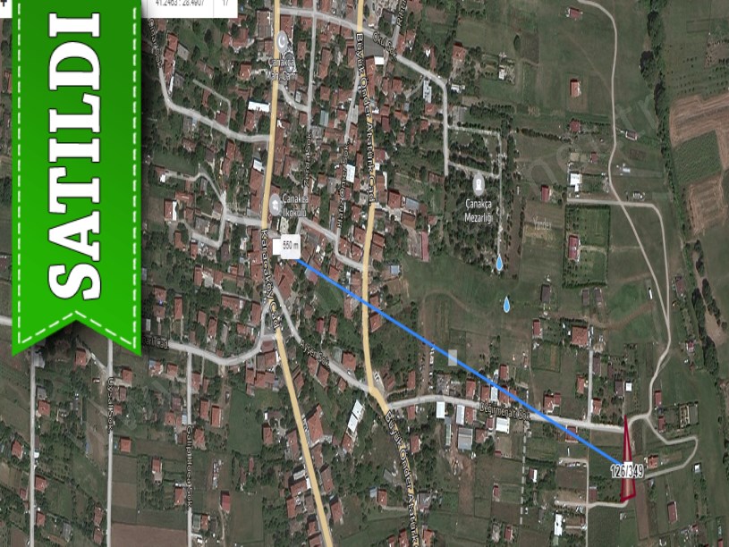 Çatalca Çanakçada Satılık Arsa , 591 M2 Müstakil Yolu Var 