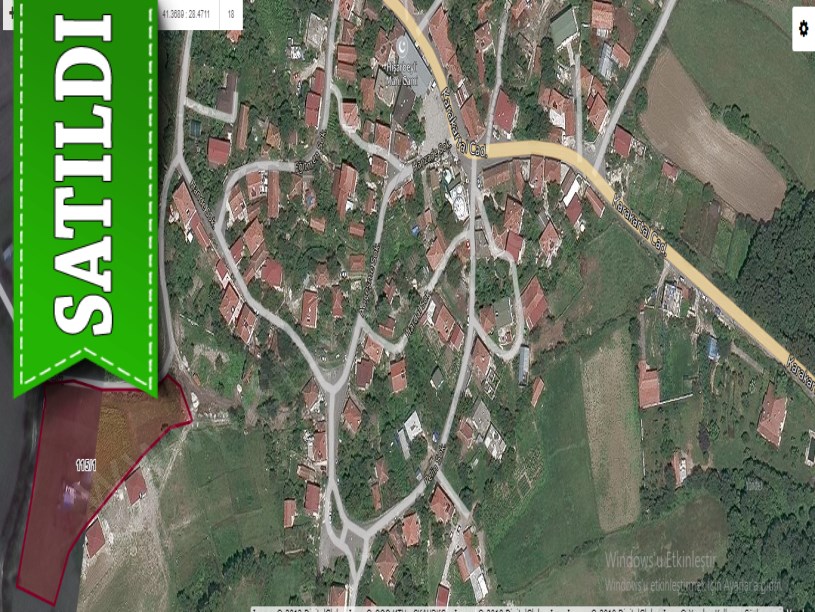 Çatalca Hisarbeylide Satılık Arsa , 287 m2 Çaplı Yolu Var Hisseli 