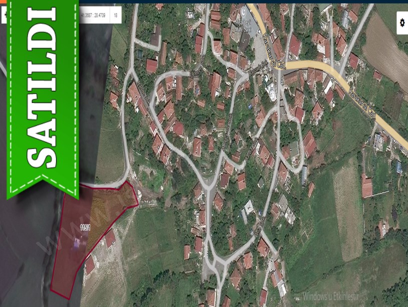 Çatalca Hisarbeylide Satılık Arsa , 287 m2 Çaplı Yolu Var Hisseli 