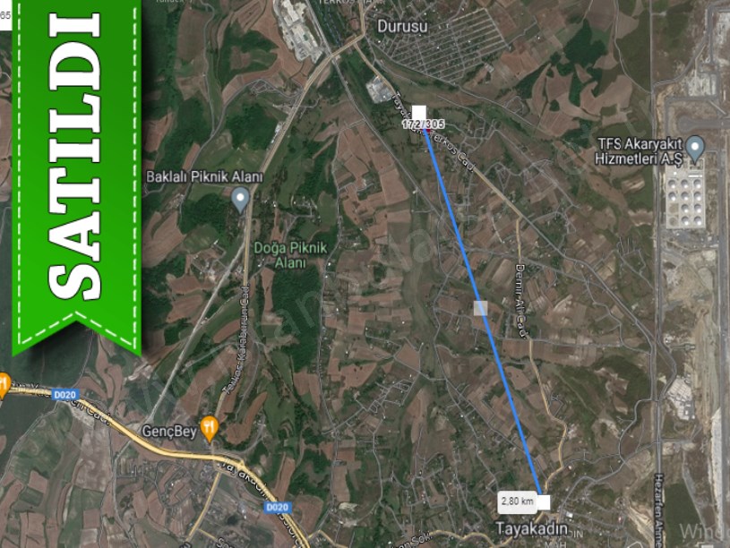 Arnavutköy Tayakadında Satılık Arsa , 245 m2 Cadde Cephe Çaplı Hisseli 