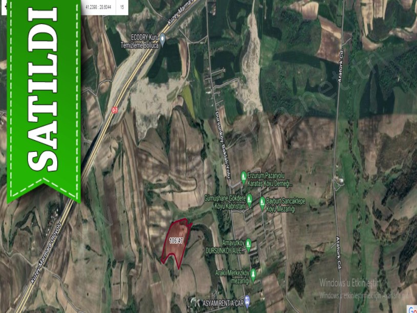 Arnavutköy Dursunköyde Satılık Arsa , 400 m2 Evlere Caddeye Yakın 