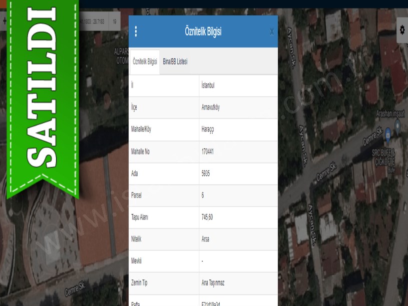 Arnavutköy Haraççıda Satılık Arsa , 745 M2 Köşebaşı Cadde Cephe