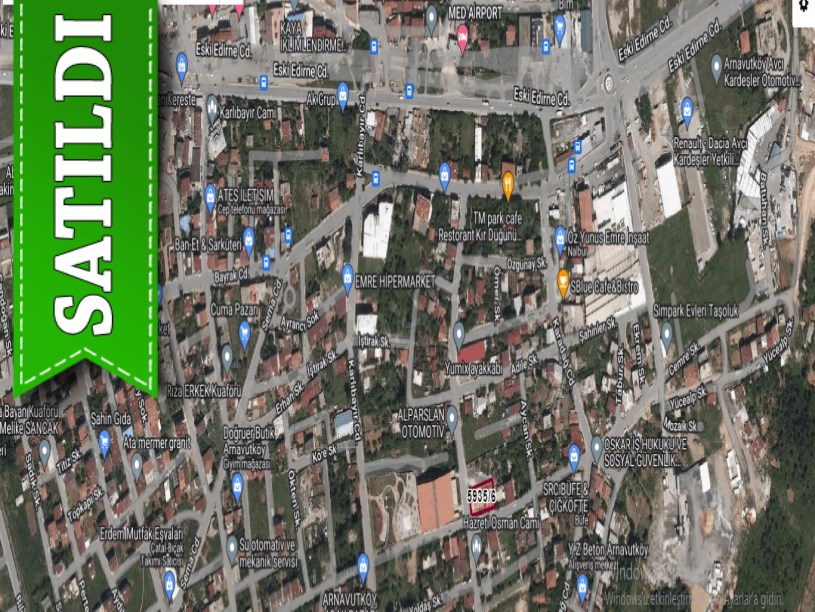 Arnavutköy Haraççıda Satılık Arsa , 745 M2 Köşebaşı Cadde Cephe