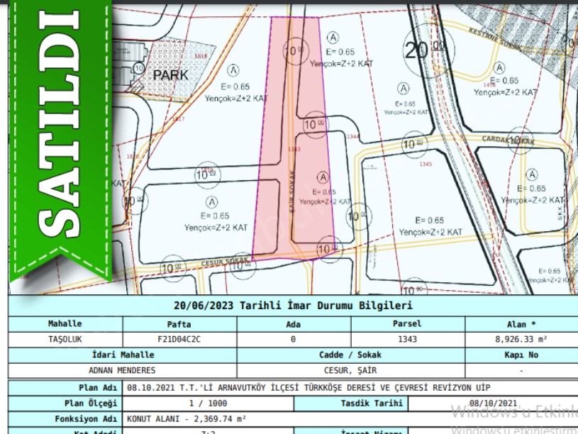 Arnavutköy Taşolukta Satılık Arsa , 250 m2 Etrafı Çevrili Hisseli Merkezde 