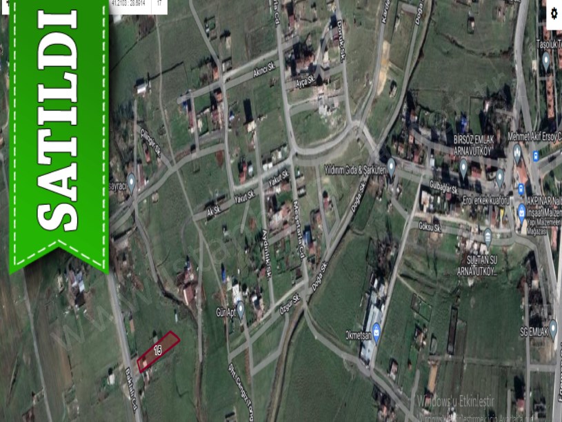 Arnavutköy Haraççıda Satılık Arsa , 117 M2 Çevrili Hisseli  