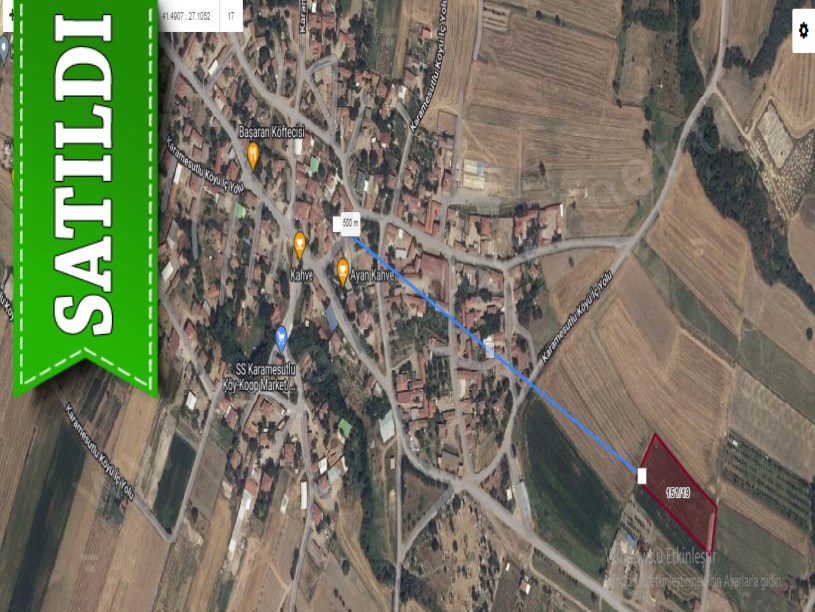 Kırklareli Babaeski Karamesutlu Köyünde Satılık Tarla , 4,937 m2 Müstakil Yolu Var