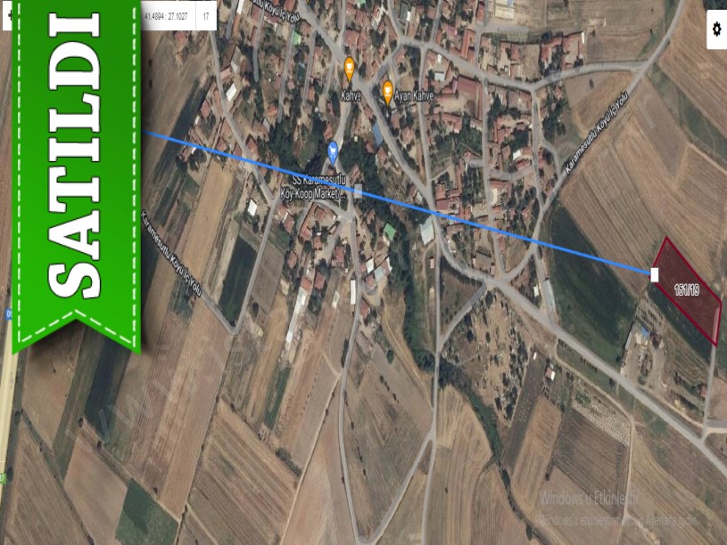 Kırklareli Babaeski Karamesutlu Köyünde Satılık Tarla , 4,937 m2 Müstakil Yolu Var