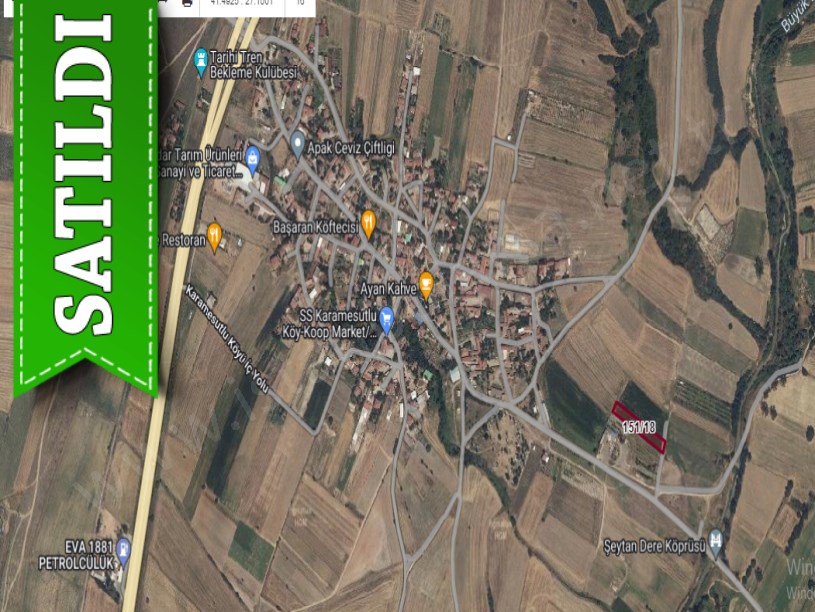 Kırklareli Babaeski Karamesutlu Köyünde Satılık Tarla , 2,428 M2 Merkezde Müstakil