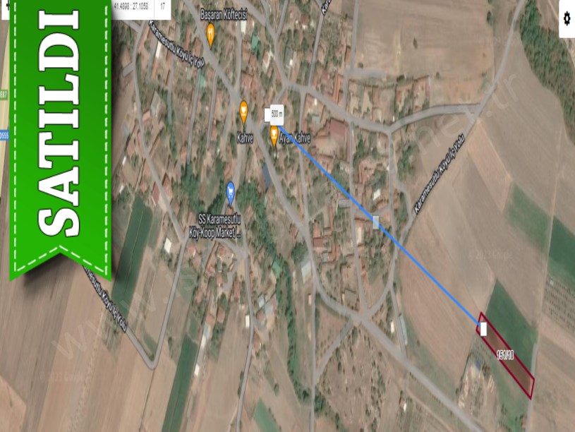 Kırklareli Babaeski Karamesutlu Köyünde Satılık Tarla , 2,428 M2 Merkezde Müstakil