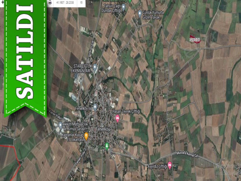 Silivri Fenerköyde Satılık Arsa , 505 m2 Yolu Var Çaplı Hisseli 