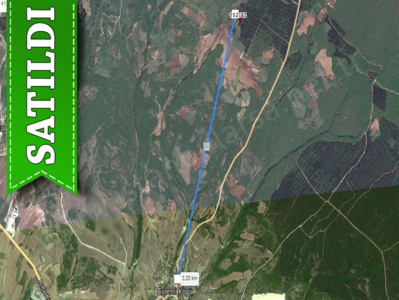 Kırklareli Vize Evrenlide Satılık Tarla , 4,300 m2 Müstakil Yolu Var