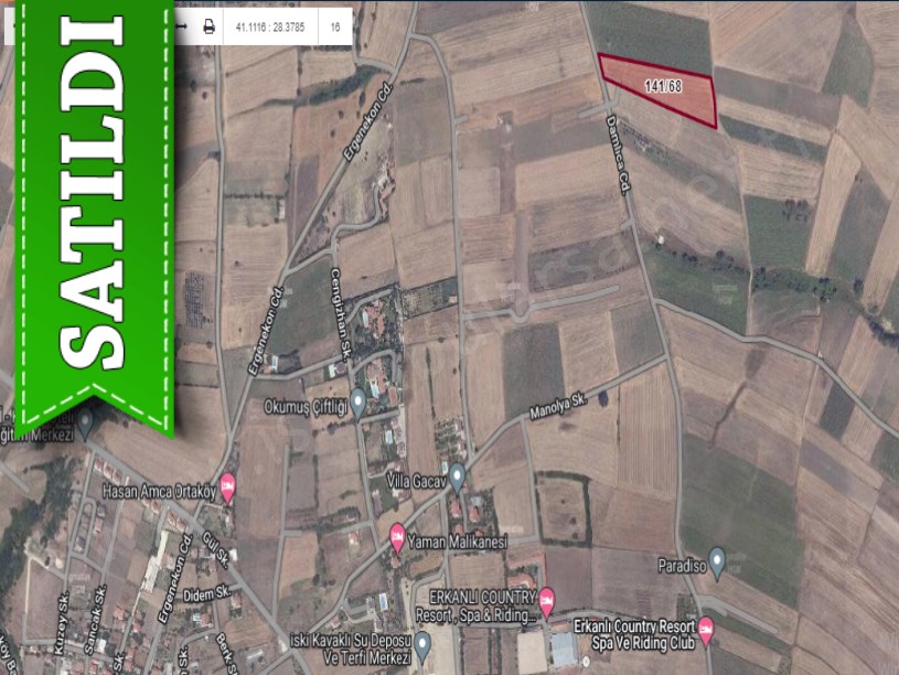 Çatalca Ovayenicede Satılık Arsa , 240 M2 Çaplı Cadde Cephe 