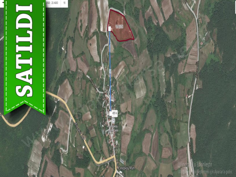Çatalca Celepköyde Satılık Arsa , 1,608 M2 Çaplı Yolu Var Evlerin Yakını 
