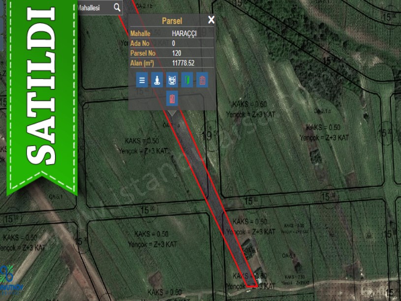 Arnavutköy Haraççıda Satılık Arsa , 350 M2 Cadde Cephe Çevrili 