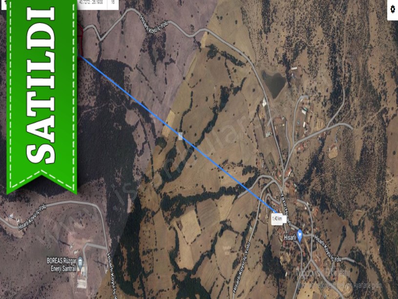 Edirne Enez Hisarlı Köyünde Satılık Tarla , 13,685 m2 Müstakil Yolu Var