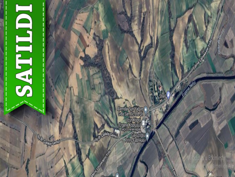 Edirne  Uzunköprü Muradiye Mah Satılık Tarla , 6,800 m2 Müstakil Asfalta Yakın