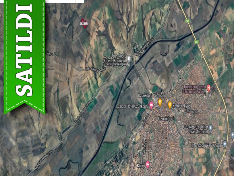 Edirne  Uzunköprü Muradiye Mah Satılık Tarla , 20,180 M2 Yolu Var Müstakil