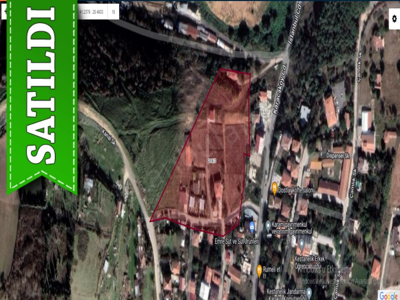 Çatalca Kestanelikte Satılık Arsa , 275 M2 Çevrili Merkezde 