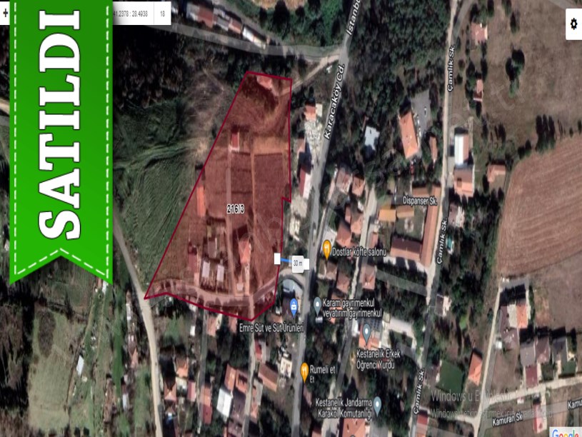 Çatalca Kestanelikte Satılık Arsa , 275 M2 Çevrili Merkezde 