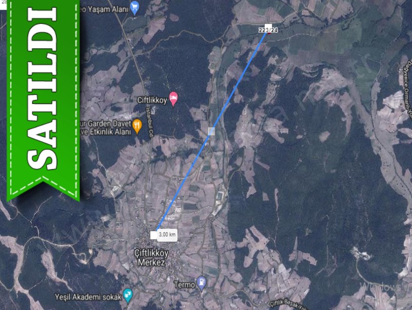 Çatalca Çiftlikköyde Satılık Arsa , 330 m2 Çaplı Muvafakatnameli Çevrili 