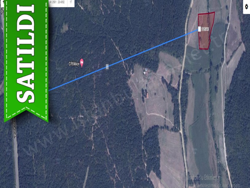 Çatalca Çiftlikköyde Satılık Arsa , 280 M2 Evlerin Yakını Hisseli 