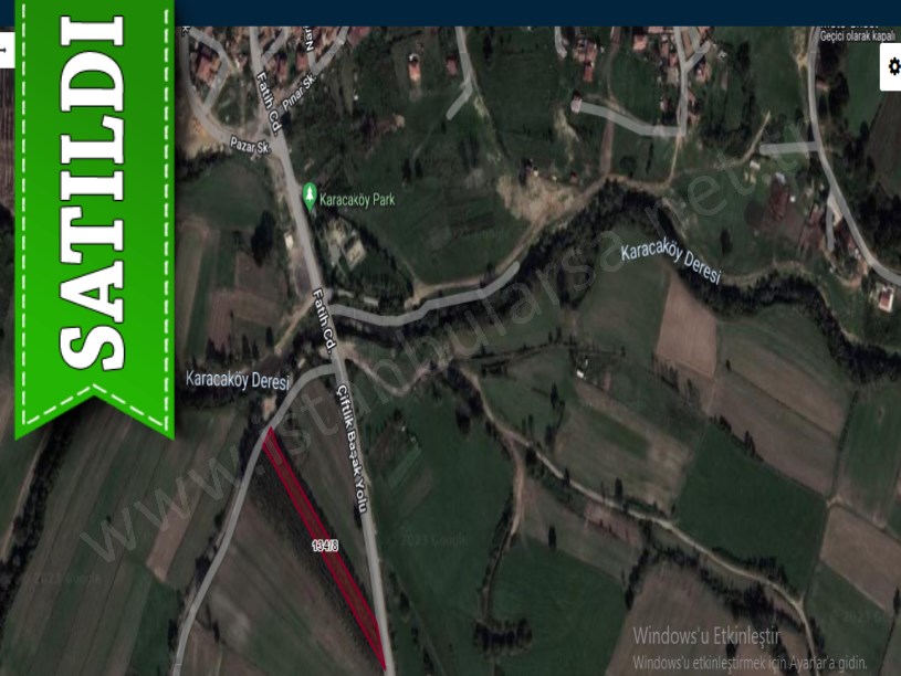 Çatalca Karacaköyde Satılık Arsa , 240 M2 Cadde Cephe Çevrili 