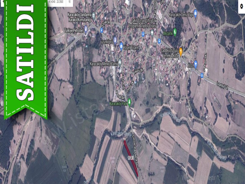 Çatalca Karacaköyde Satılık Arsa , 240 M2 Cadde Cephe Çevrili 