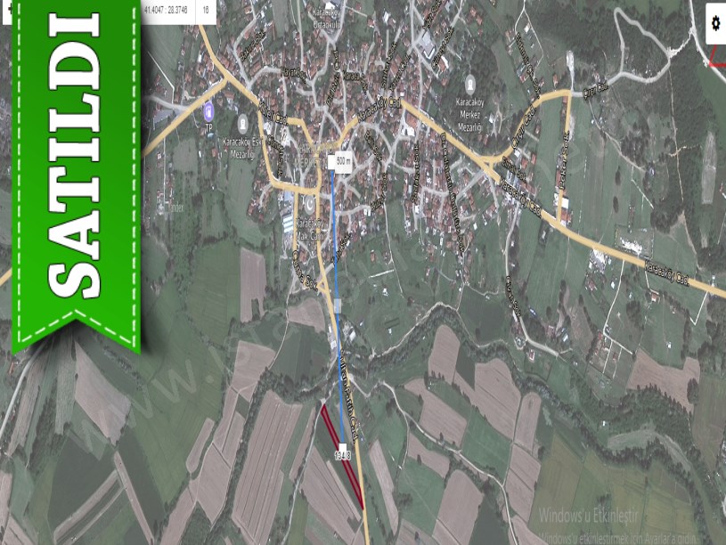Çatalca Karacaköyde Satılık Arsa , 240 M2 Cadde Cephe Çevrili 