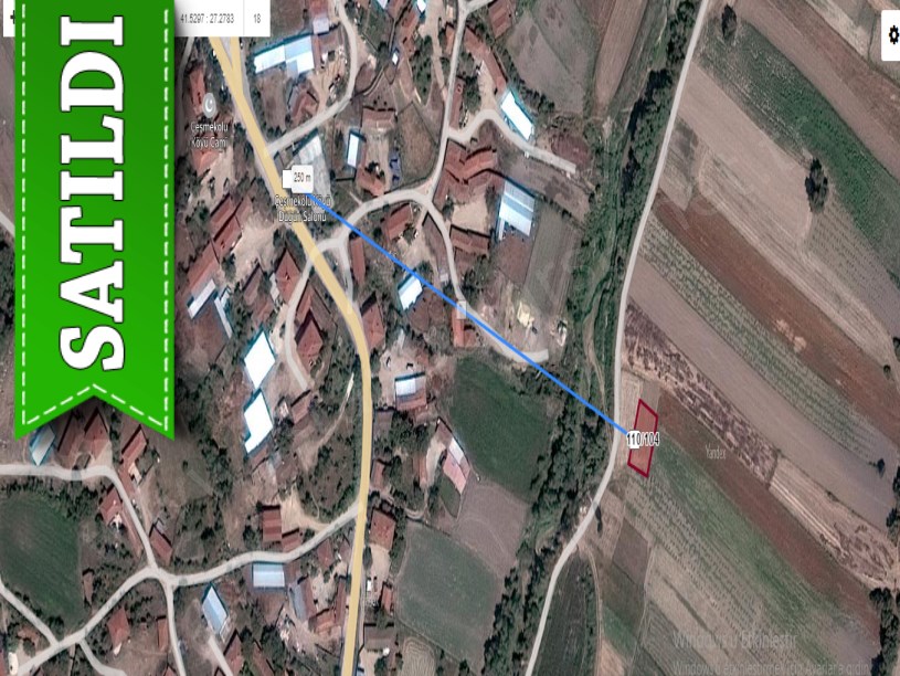 Kırklareli Lüleburgaz Çeşmekolu Köyünde Satılık Tarla , 300 m2 Tek Tapu