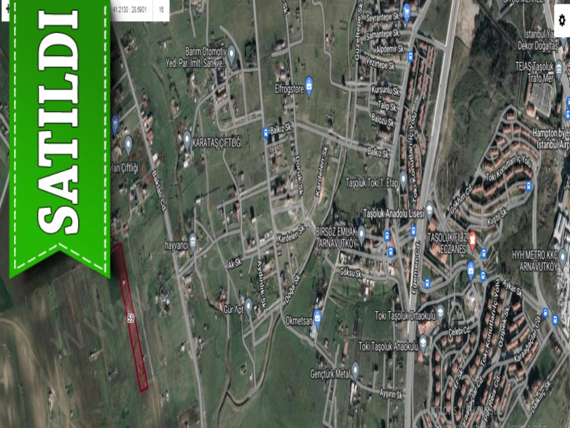 Arnavutköy Haraççıda Satılık Arsa , 243 m2 Yolu Var İmarlı Hisseli