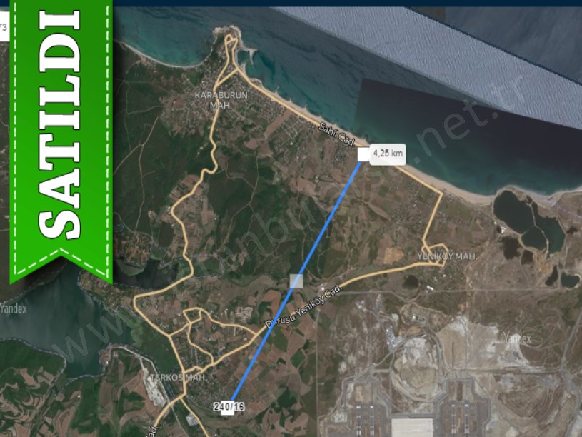 Arnavutköy Yeniköyde Satılık Arsa , 408 m2 Köşebaşı İmarlı