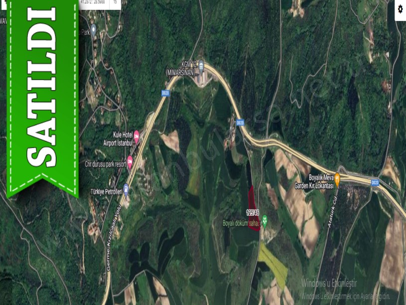 Arnavutköy Boyalıkta Satılık Tarla , 19,700 m2 Cadde Cephe İmarlı 