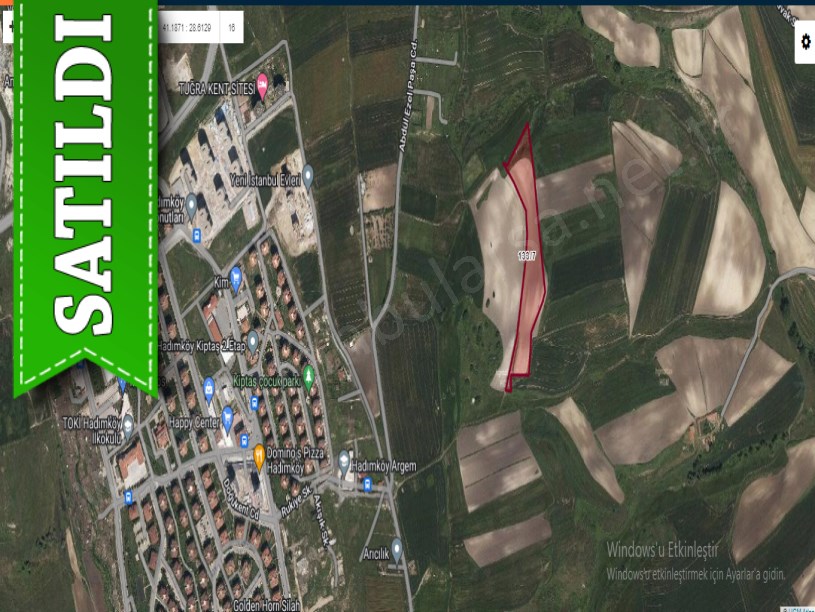 Arnavutköy Dursunköyde Satılık Tarla , 21,281 m2 Tek Tapu İmarlı 