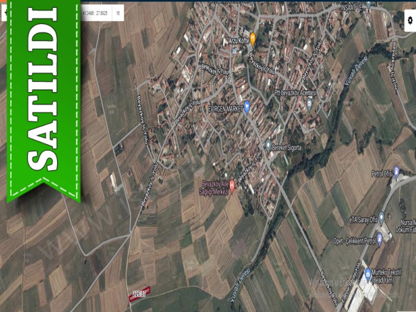 Tekirdağ Saray Beyazköyde Satılık Tarla , 1, 860 m2 Müstakil Yolu Var