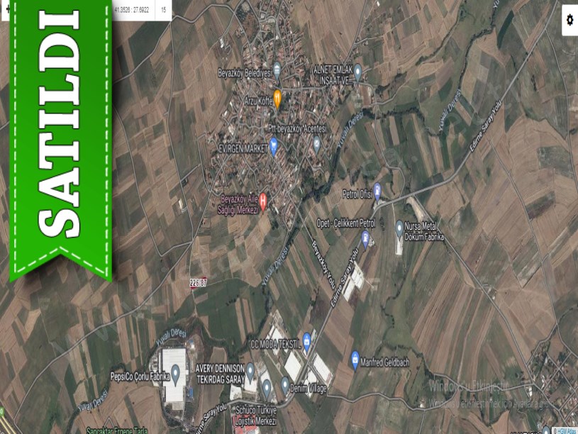Tekirdağ Saray Beyazköyde Satılık Tarla , 1, 860 m2 Müstakil Yolu Var