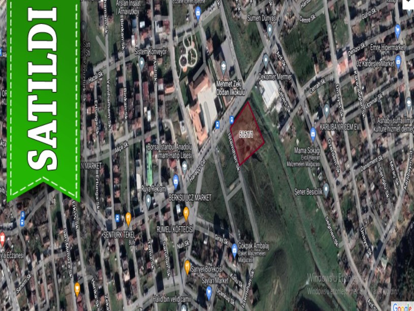 Arnavutköy Haraççıda Satılık Arsa , 455 M2 Cadde Cephe Merkezde 