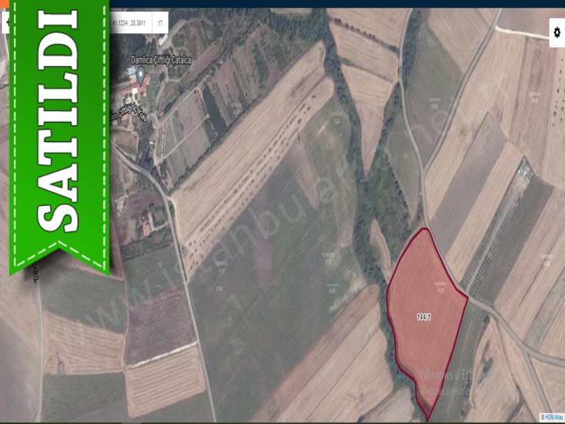 Çatalca Ovayenicede Satılık Arsa , 1,175 M2 Kadastro Yoluna Cephe