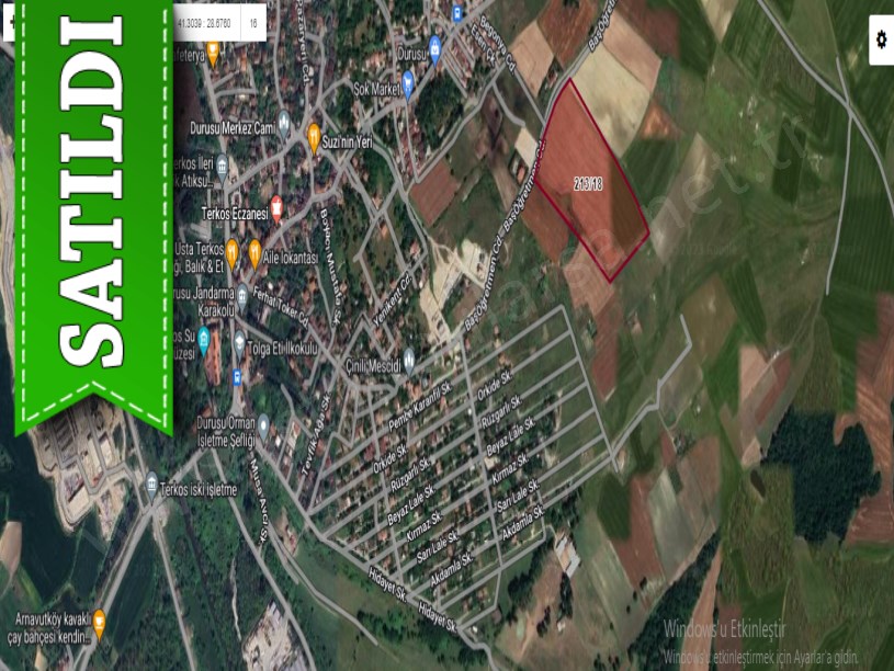 Arnavutköy Yeniköyde Satılık Arsa , 3,668 M2 Cadde Cephe 