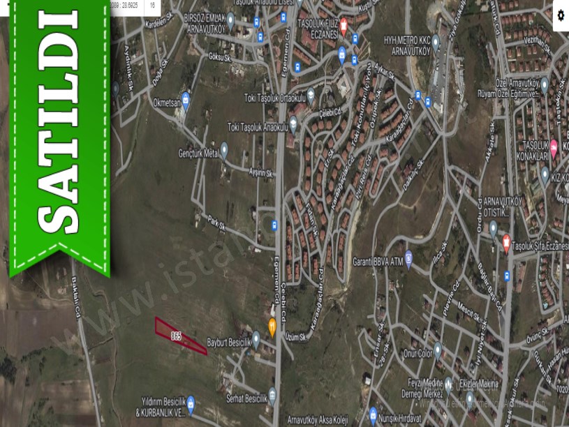Arnavutköy Taşolukta Satılık Arsa , 266 M2 Hisseli 