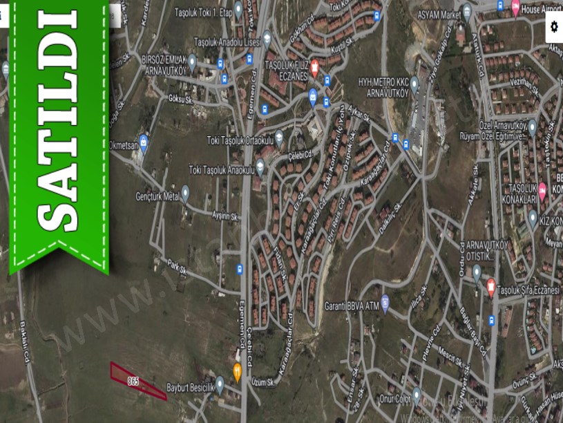 Arnavutköy Taşolukta Satılık Arsa , 266 M2 Hisseli 