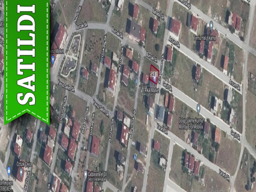 Tekirdağ  Kapaklıda Satılık Arsa , 270 m2 Köşe Başı Merkezde 