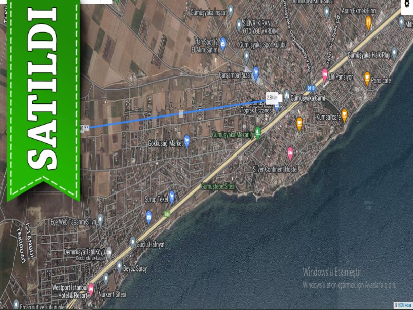 Silivri Gümüşyakada Satılık Arsa , 300 m2 Müstakil Denize Yakın