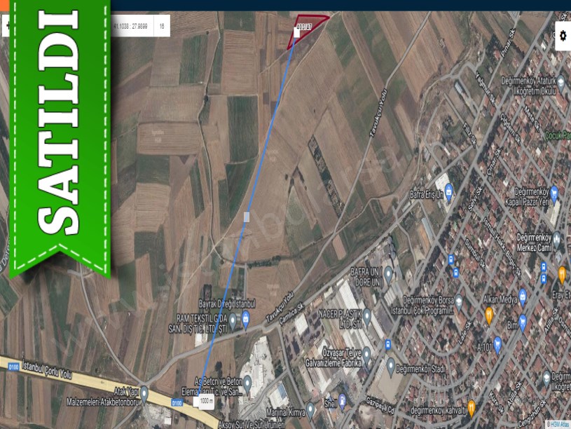 Silivri Değirmenköyde Satılık Arsa , 396 M2 Çaplı Çevrili 