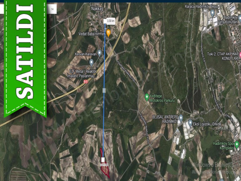 Çatalca Nakkaşta  Satılık Arsa , 430 M2 Yolu Var Hisseli