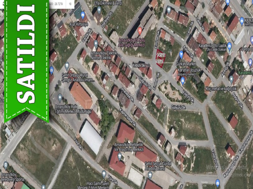 Arnavutköy Mustafa Kemalpaşa Mah Satılık Arsa , 300 m2 Köşebaşı İmarlı Arsa