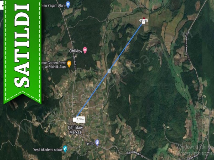 Çatalca Çiftlikköyde Satılık Arsa , 408 m2 Yolu Var Hisseli 